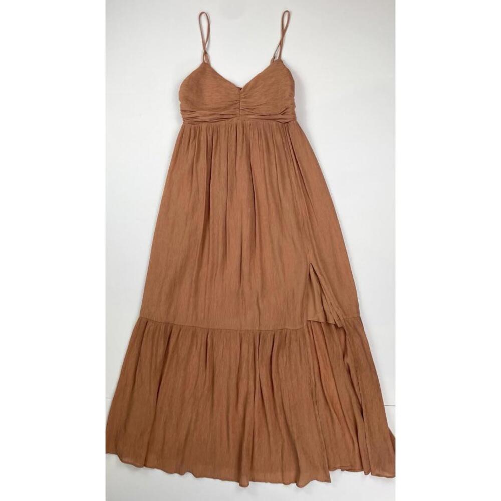Abercrombie & Fitch Rust Brown Spaghetti Strap Maxi Dress